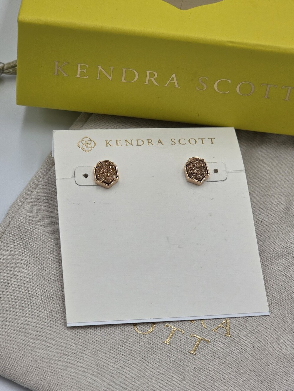 Kendra Scott Taylor? Stud Earrings Rose Gold Drusy